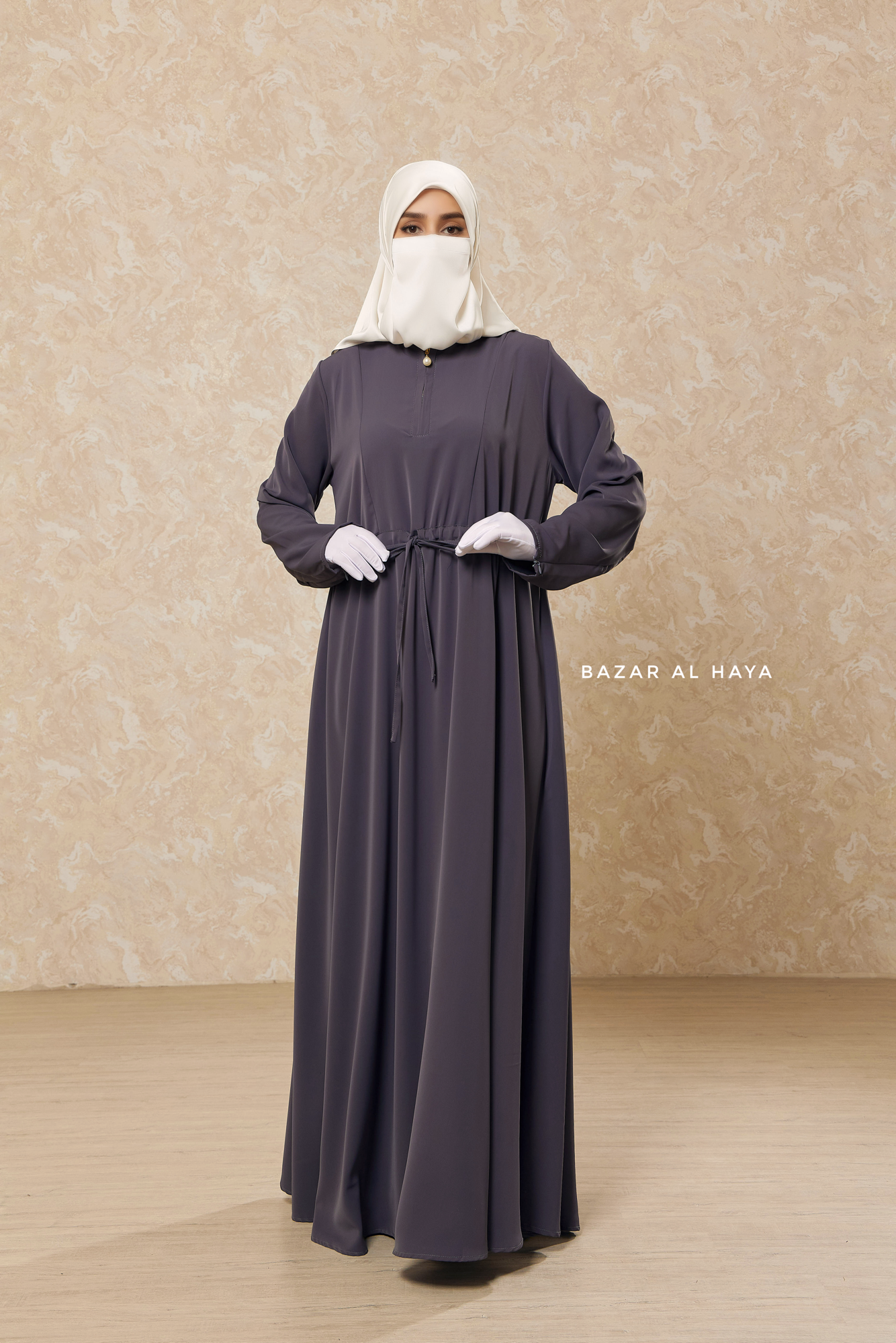 Front deals zipper abaya