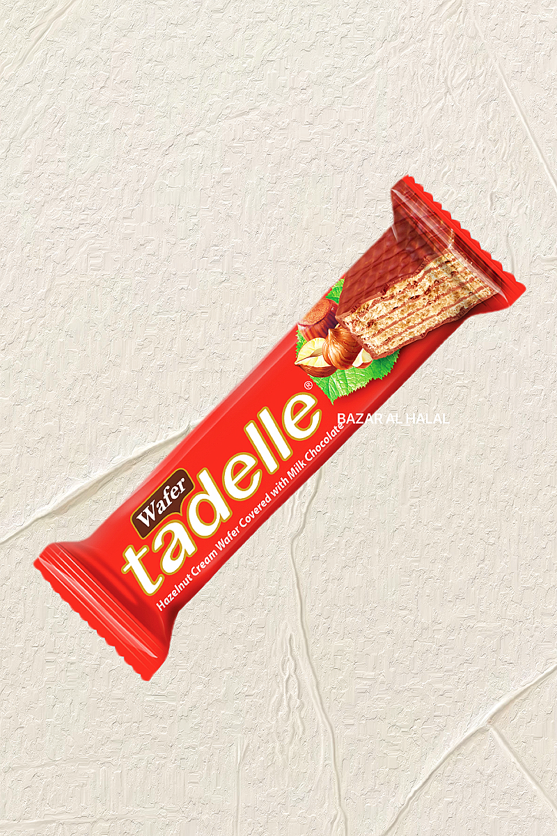 5 Pack Tadelle Milk Chocolate Wafer Bar - Hazelnut Creme