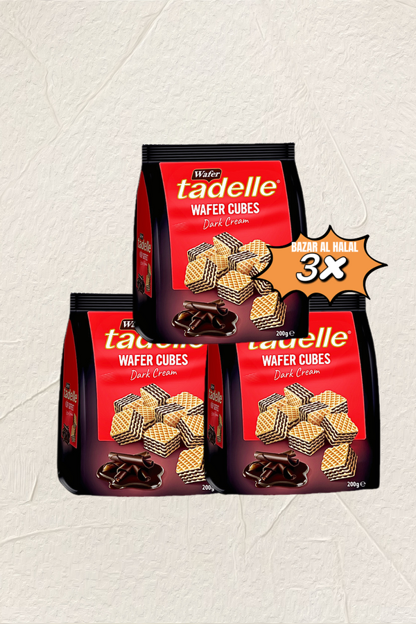 3 Pack Tadelle Wafer Cubes -Dark Chocolate Cream