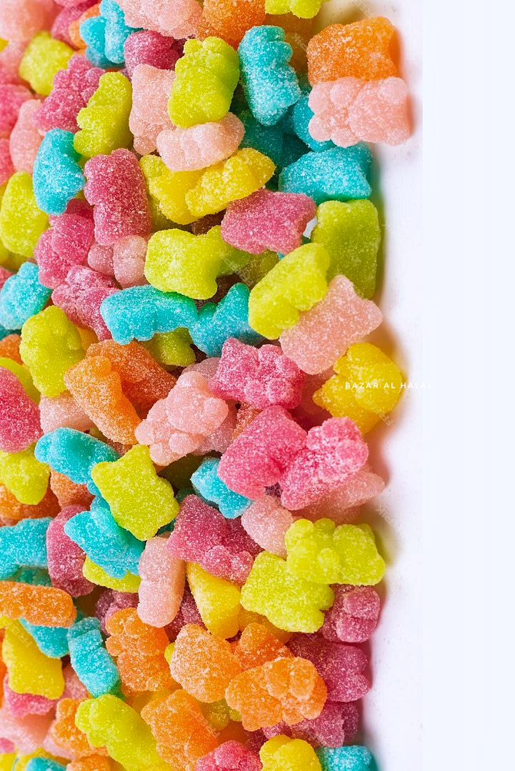 Halal Sour Neon Gummy Bears