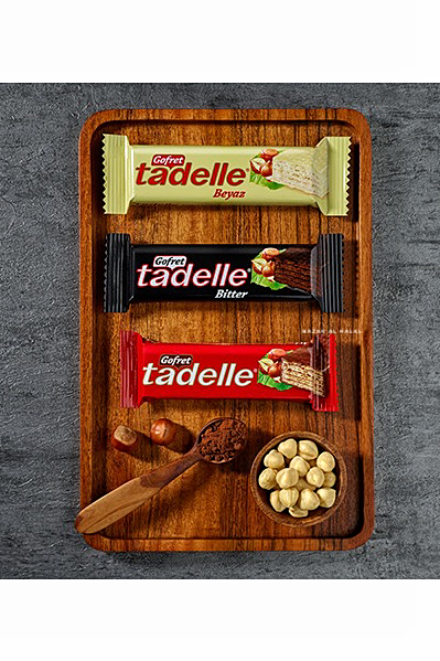 5 Pack Tadelle Milk Chocolate Wafer Bar - Hazelnut Creme