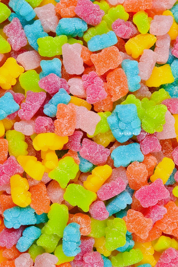 Halal Sour Neon Gummy Bears