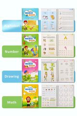 Arabic Book Math Solving Copybook With Erasable Pen - Handwriting Practice Book