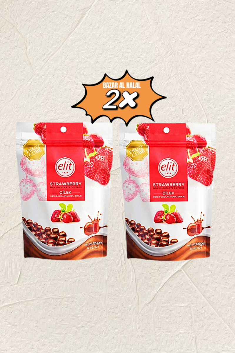 2 Pack Elit Milk Chocolate Covered Strawberry Drage