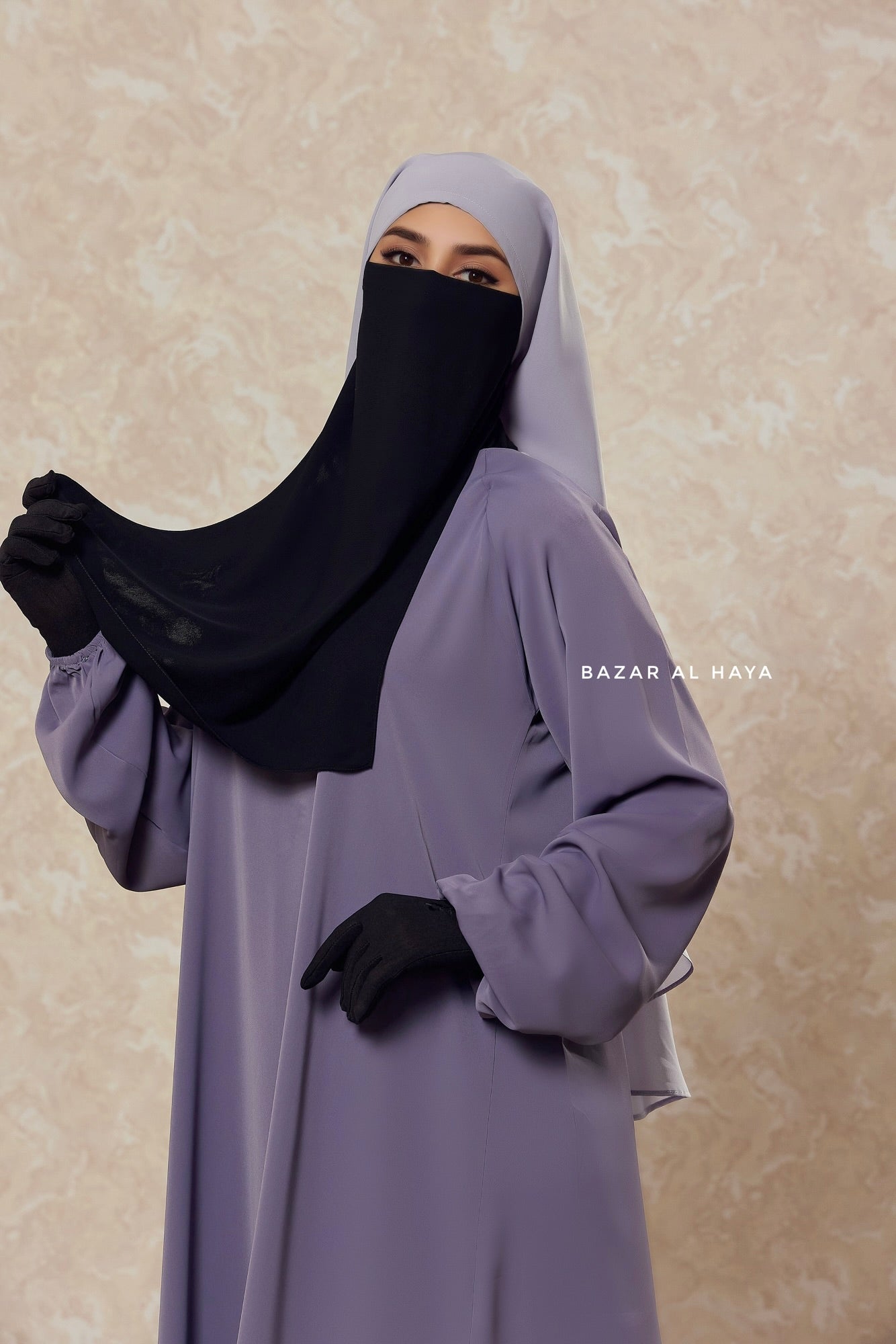 Single Half Black Niqab - Super Breathable Veil – Bazar Al Haya