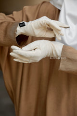 Ivory Plain Touch Screen Gloves - One Size