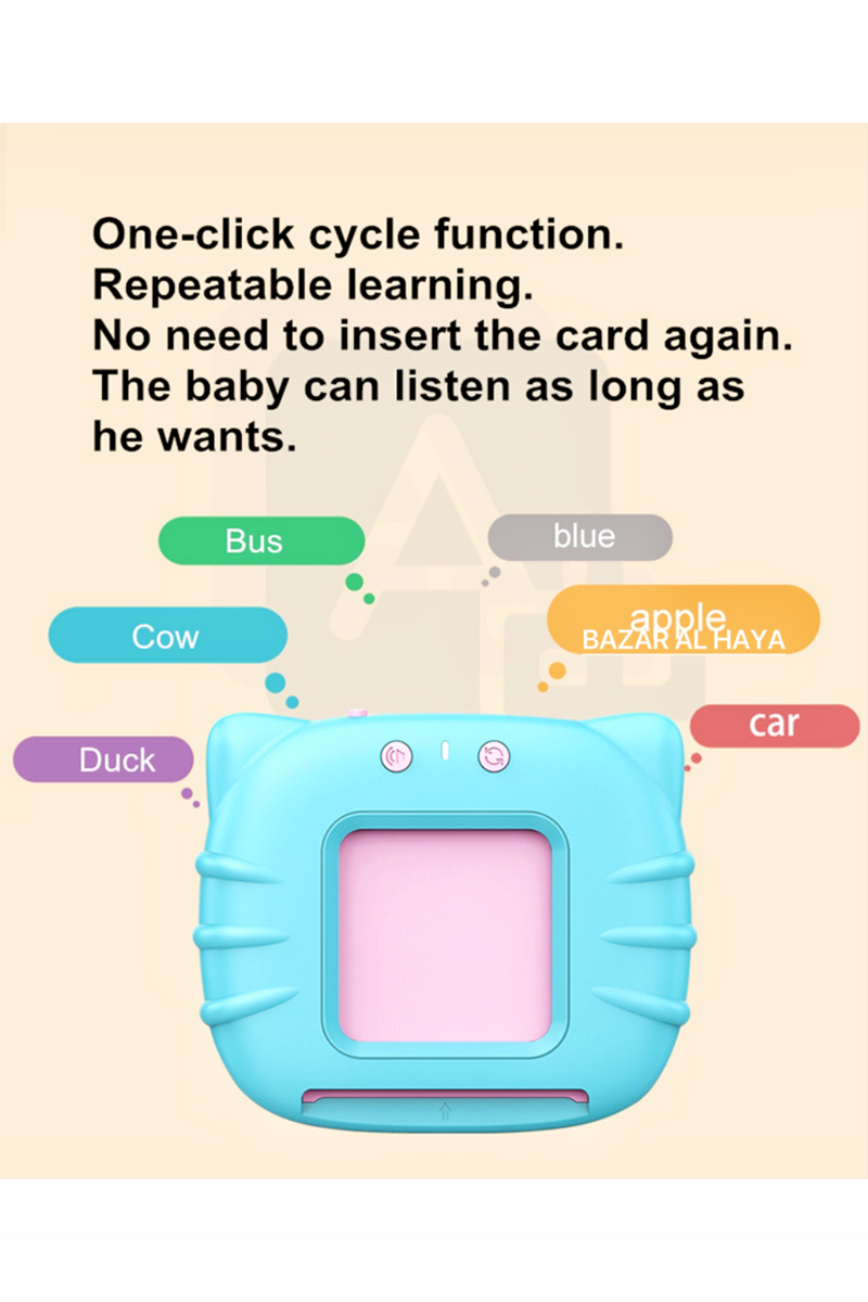 Arabic Words - Talking Audible Flash Cards In Blue - Smart Kids