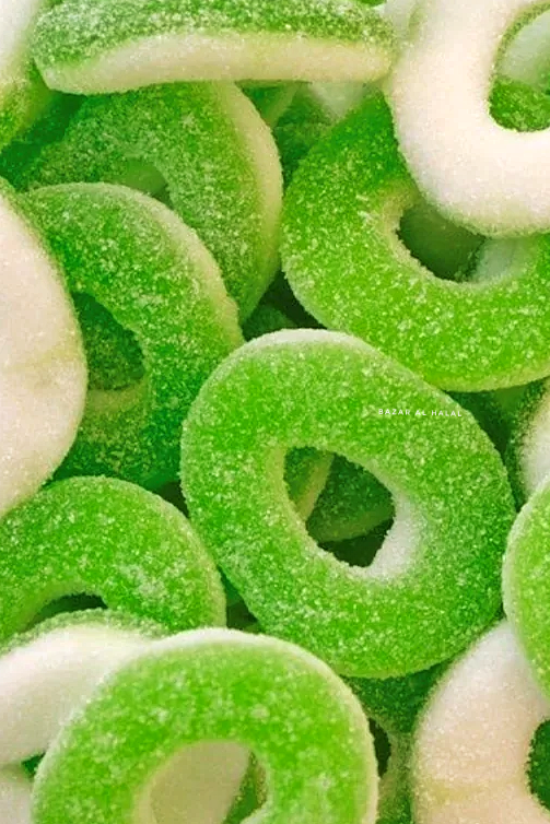 Halal Gummy - Sour Apple Rings