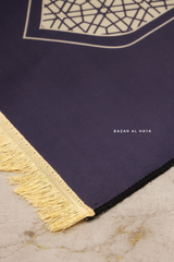 Non-Slip Prayer / Salah Mat with Gold Navy - Minimalistic Design