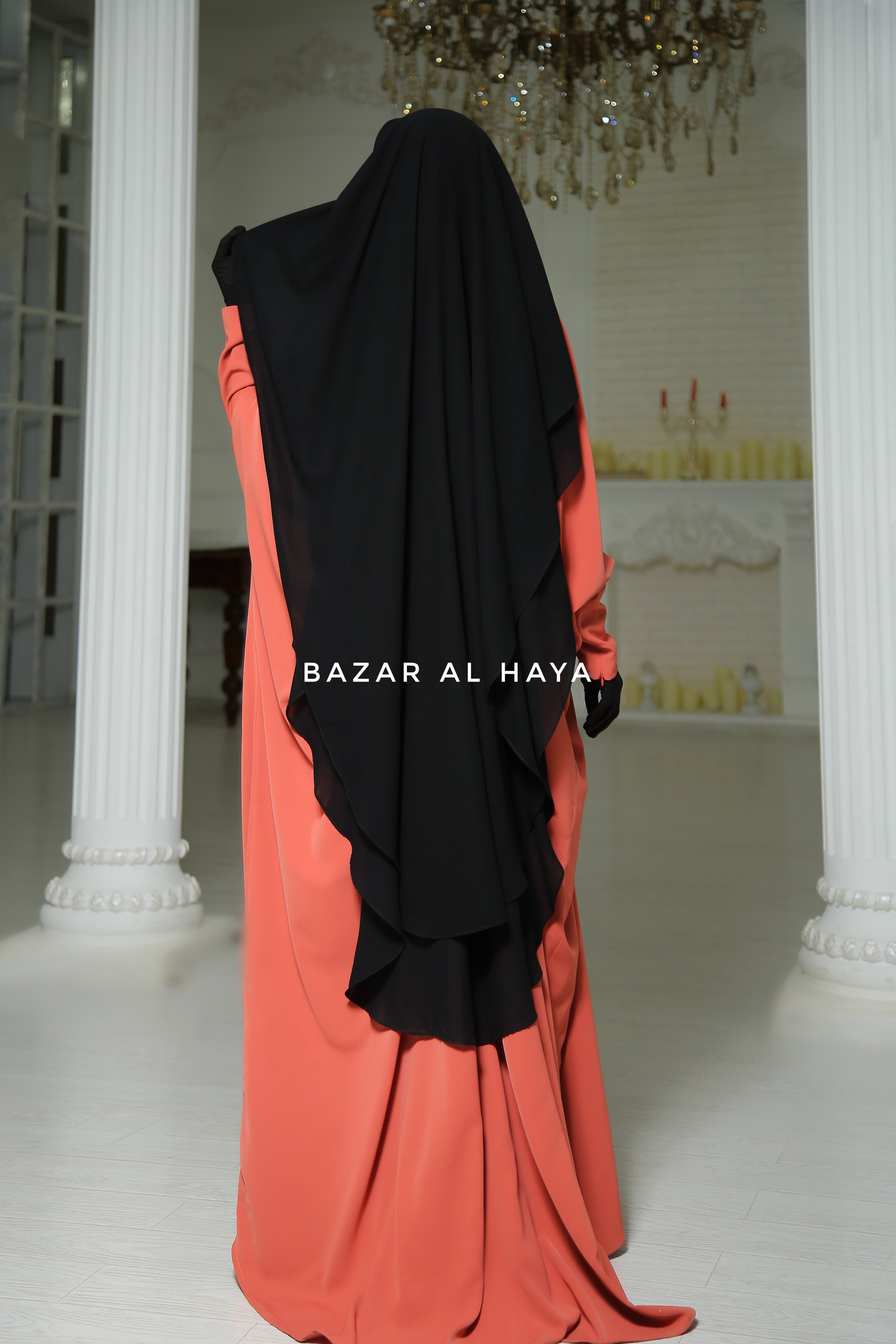 Long Black Two Layer Flap Niqab - Wide - Super Breathable Veil – Bazar ...